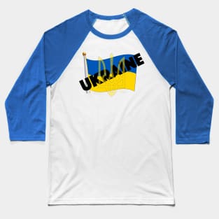 Ukraine Flag Baseball T-Shirt